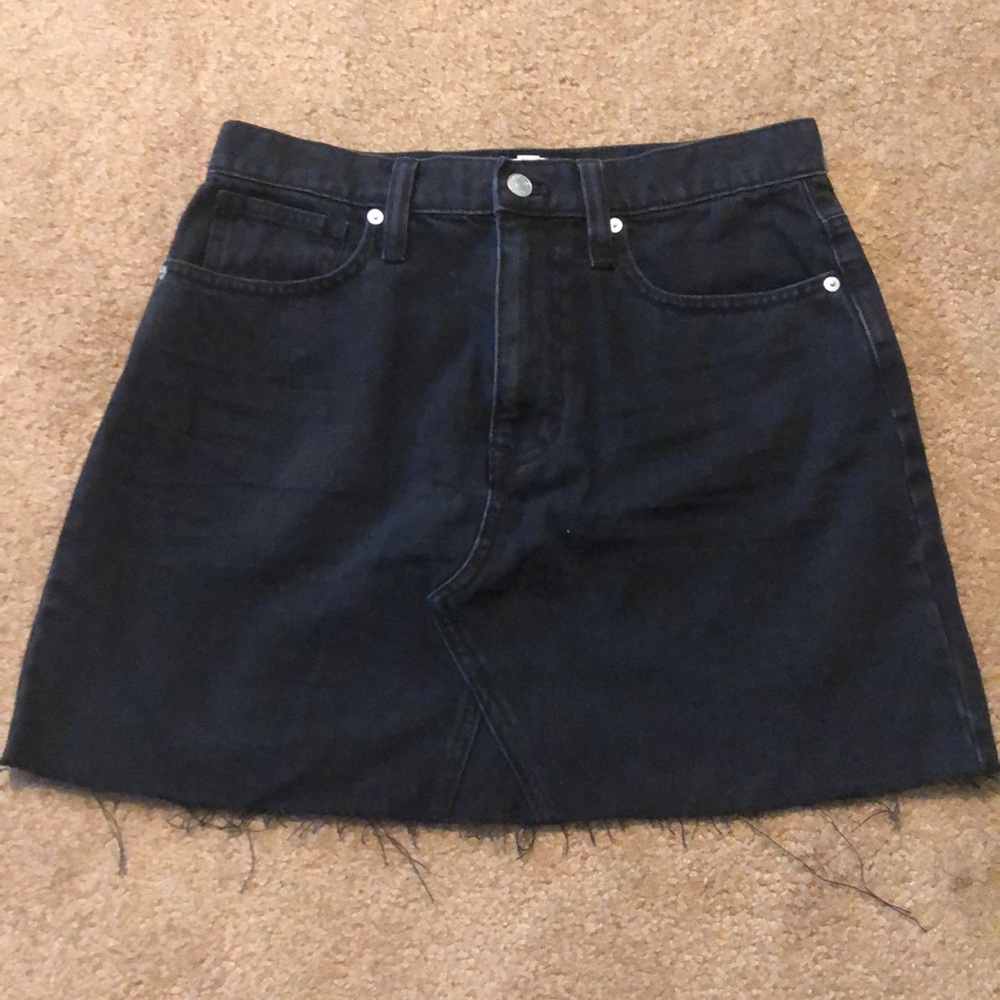 Madewell Black Denim Skirt